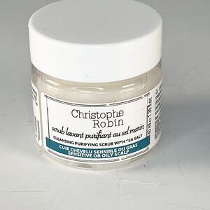 Christophe Robin Cleansing Purifying Scrub Sea Salt Oily Hair Travel 1.35 oz New